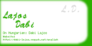 lajos dabi business card